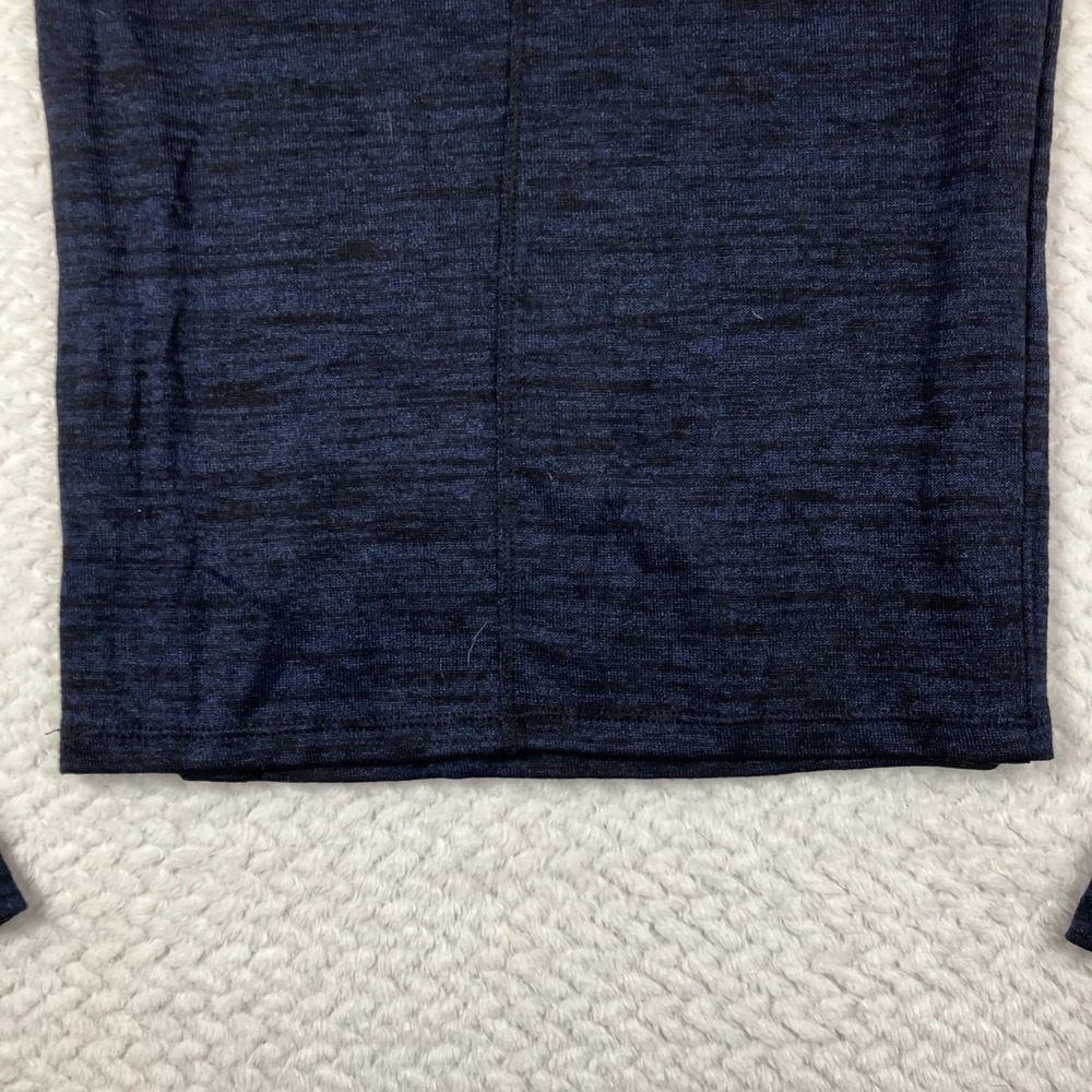 Rag & Bone Long Sleeve Knit Top Navy Blue Small Sheer Elevated Basic Minimalist - Picture 8 of 11